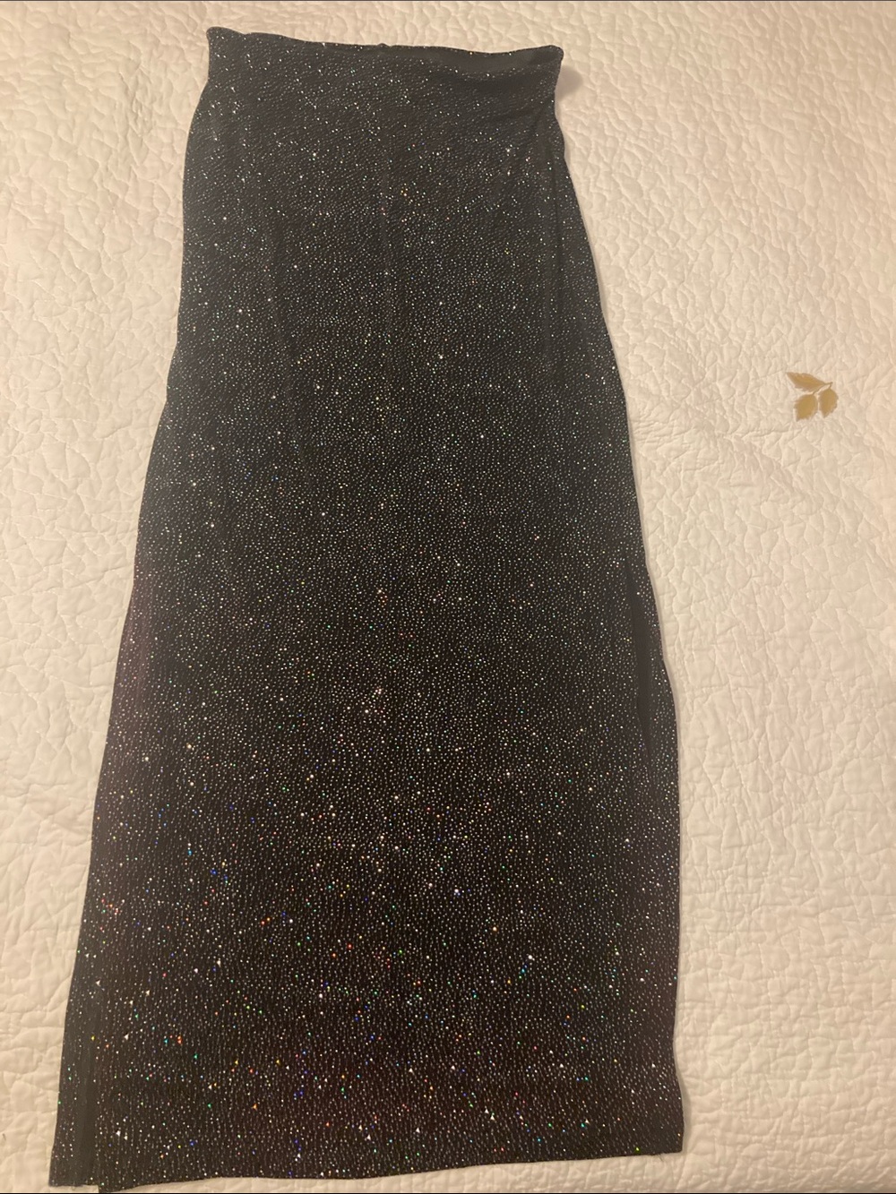 XOXO Black Sparkle Maxi Skirt
